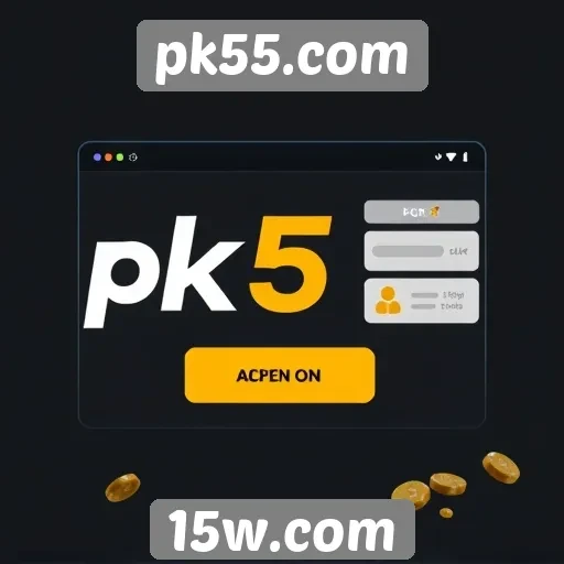 Análise da interface de usuário do pk55.com